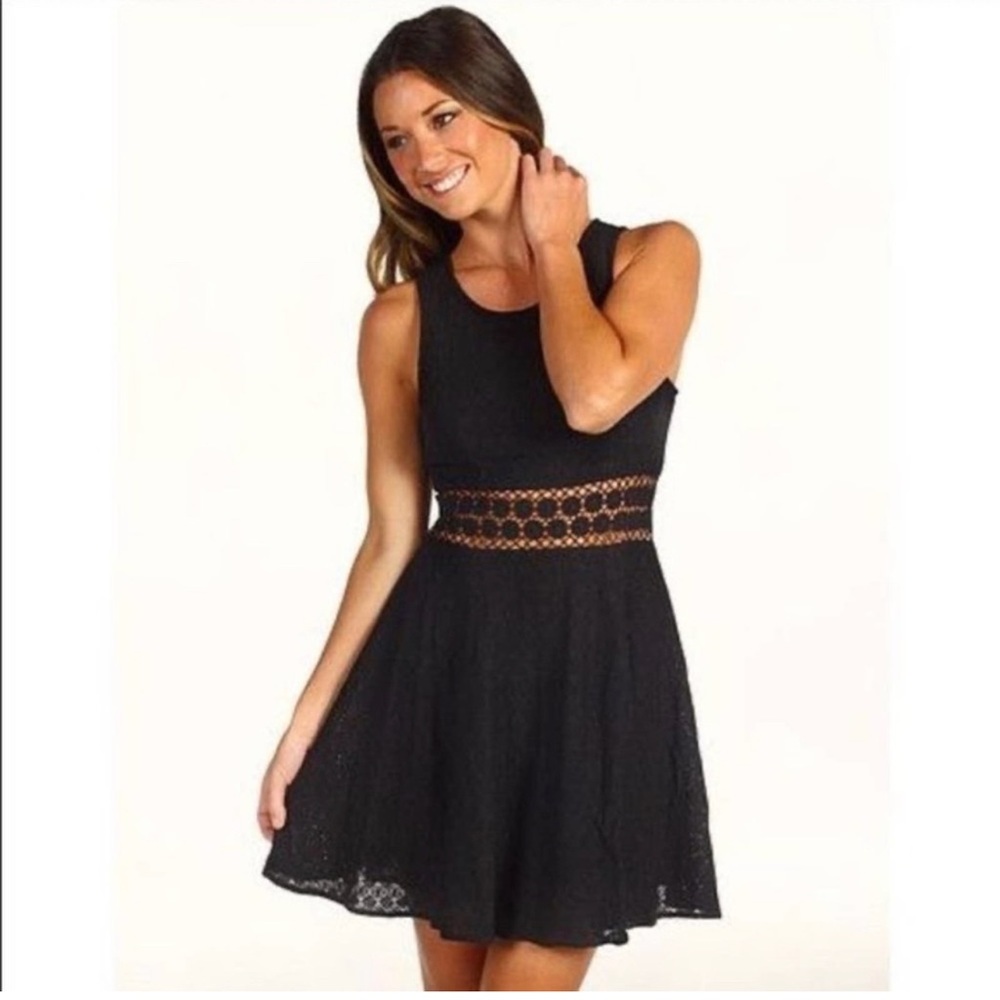 Free People Black Daisy Waist Dress